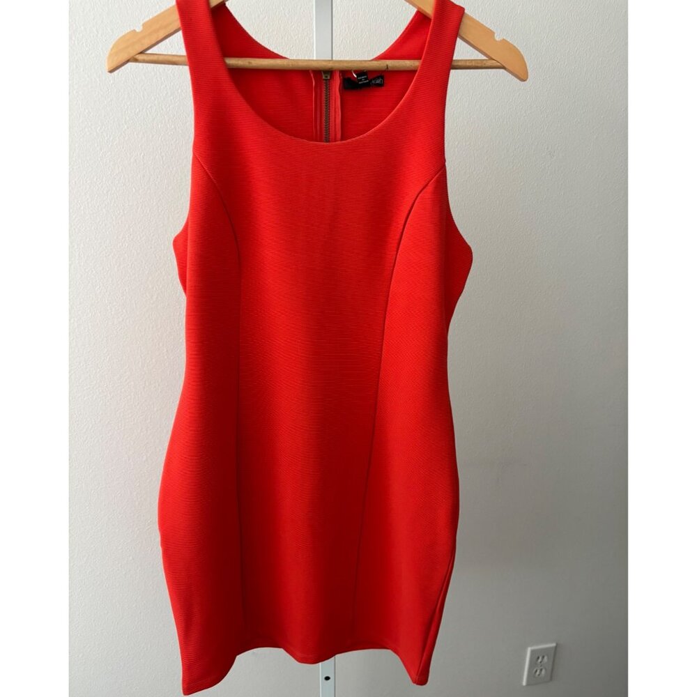 Ladakh Dress Medium Orange Cut Out Back BodyCon Romantic Fairy Grunge Coquette - Picture 13 of 14